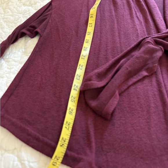 Marika tie front active cardigan size Large. maroon & dark gray - Picture 5 of 7